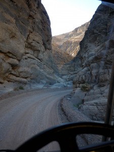 Driving through Titus Canyon Nevada February 2013